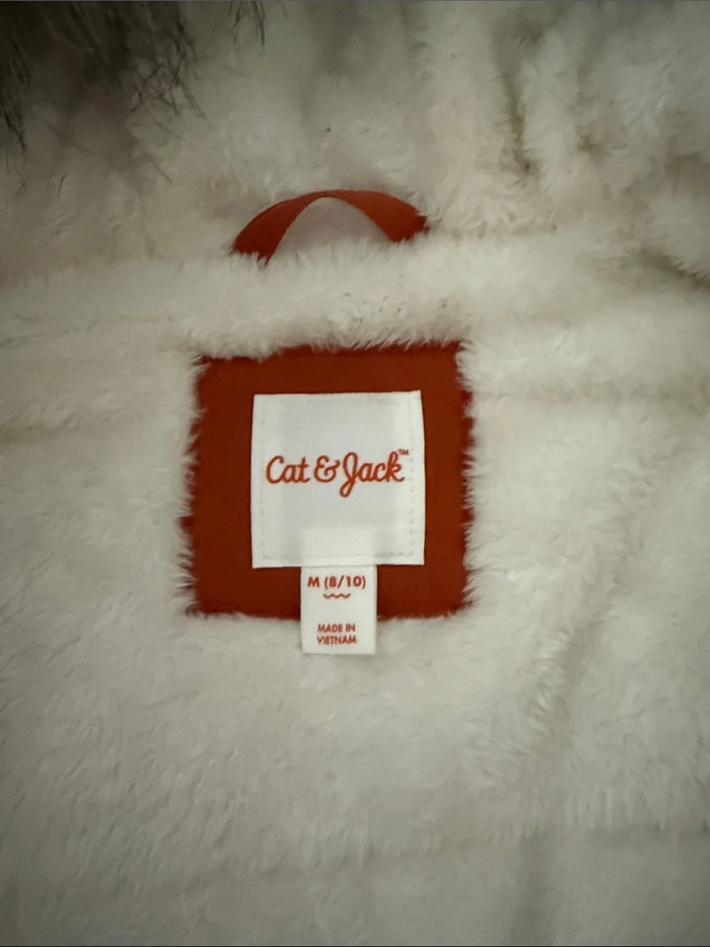 Cat & Jack Boys Faux Fur Jacket Orange/Brown Medium 8/10